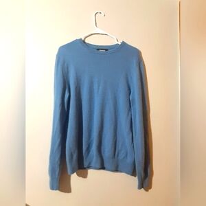 Quince Men's 100% Cashmere Classic Blue Crewneck Sweater Size M Old Money